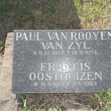 ZYL Paul van Rooyen, van 1955-1974 :: OOSTHUIZEN Francis 1913-1993