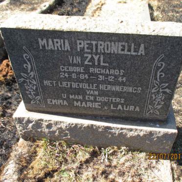 ZYL Maria Petronella, van nee RICHARDS 1884-1944