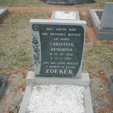 ZOEKER Christina Hendrina 1920-1987