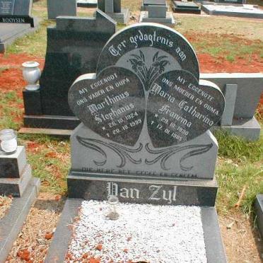 ZYL Marthinus Stephanus, van 1924-1999 &amp; Maria Catharina Francina 1930-1985