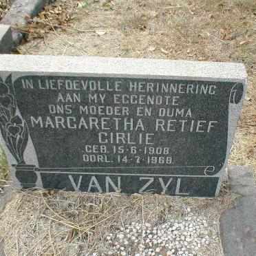 ZYL Margaretha Retief, van 1908-1968