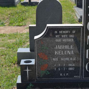 ZONDO Jabhile Keluna nee KUHLASE 1954-1997