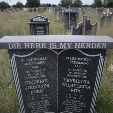 ? Diederik Johannes 1934-2013 & Henrietha Wilhelmina 1937-2019