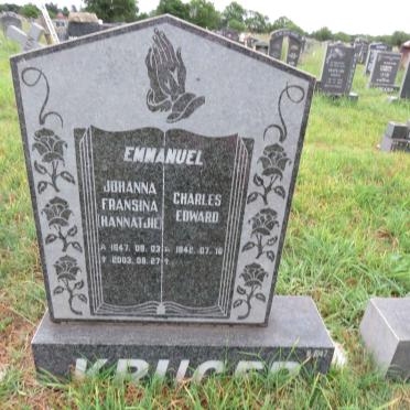 KRUGER Charles Edward 1942- & Johanna Fransina 1947-2003