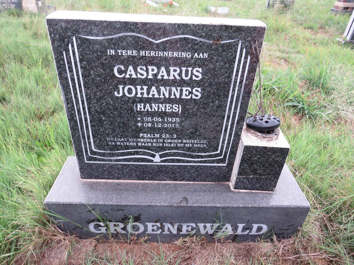 GROENEWALD Casparus Johannes 1935-2015