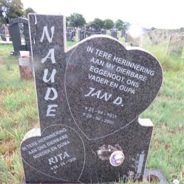 NAUDE Jan D. 1933-2000 & Rita 1938-