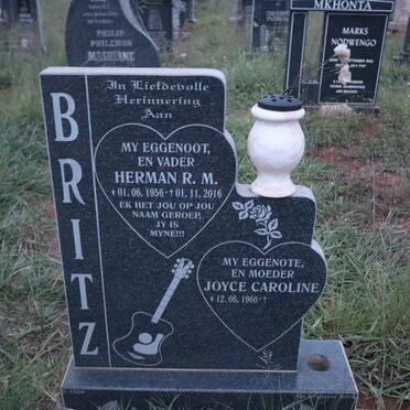 BRITZ Herman R.M. 1956-2016 & Joyce Caroline 1960-