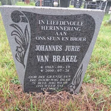 BRAKEL Johannes Jurie, van 1963-2000