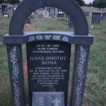 BOTHA Susan Dorothy 1935-2016