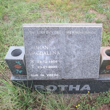 BOTHA Maria Johanna Magdalena 1954-2005