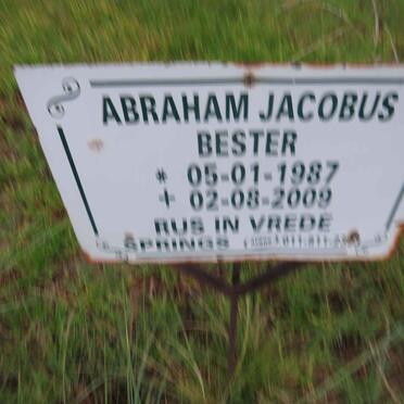 BESTER Abraham Jacobus 1987-2009
