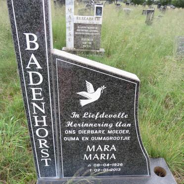 BADENHORST Mara Maria 1926-2013