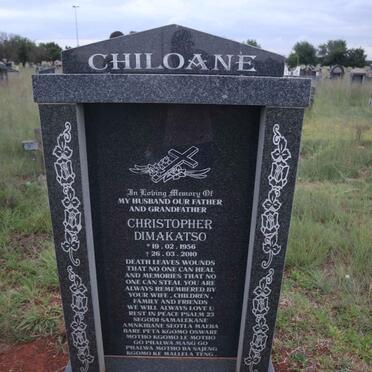 CHILOANE Chistopher Dimakatso 1956-2010