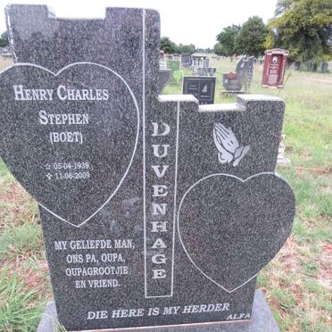 DUVENHAGE Henry Charles Stephen 1939-2009