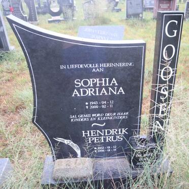 GOOSEN Hendrik Petrus 1932-1998 & Sophia Adriana 1943-2000