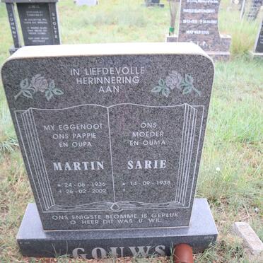 GOUWS Martin 1936-2002 & Sarie 1938-