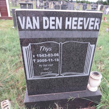 HEEVER Thys, van den 1943-2005