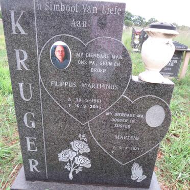 KRUGER Filippus Marthinus 1961-2006 & Marlene 1971-