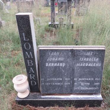 LOMBARD Johann Barnard 1923-2000 & Isabella Magdalena ENGELBRECHT 1925-2000