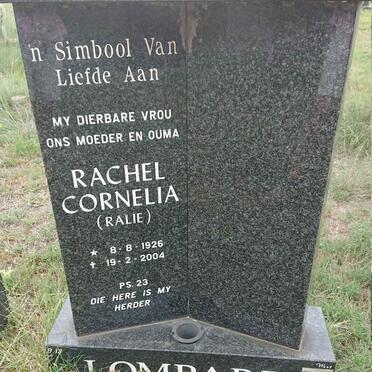 LOMBARD Rachel Cornelia 1926-2004