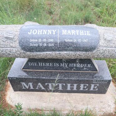 MATTHEE Johnnie 1940-2018 & Marthie 1947-