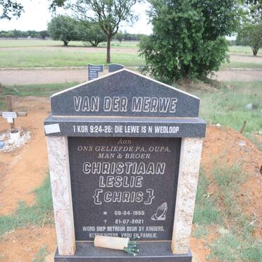 MERWE Christiaan Leslie, van der 1955-2021