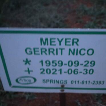 MEYER Gerrit Nico 1959-2021