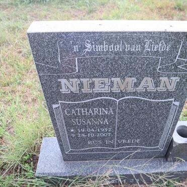 NIEMAN Catharina Susanna 1952-2007