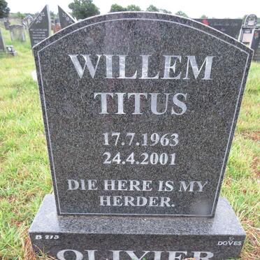 OLIVIER Willem Titus 1963-2001