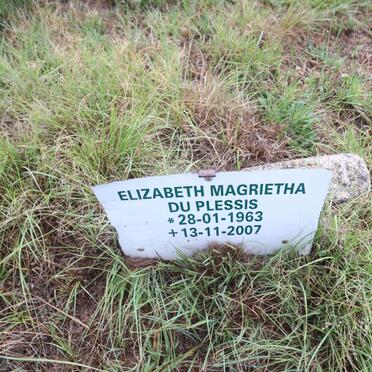 PLESSIS Elizabeth Magrietha, du 1963-2007