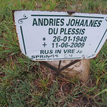 PLESSIS Andries Johannes, du 1948-2009