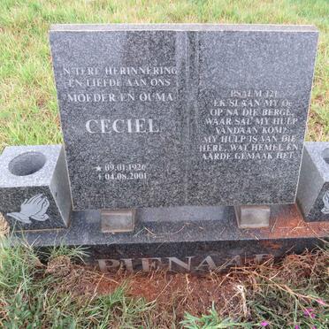 PIENAAR Ceciel 1926-2001
