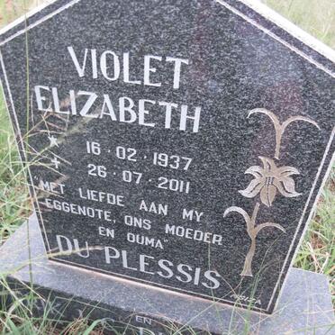 PLESSIS Violet Elizabeth, du 1937-2011