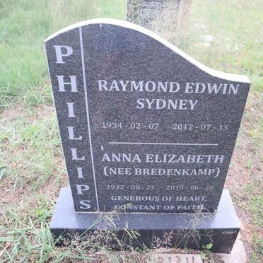 PHILLIPS Raymond Edwin Sydney 1934-2012 & Anna Elizabeth BREDENKAMP 1932-2015
