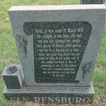 RENSBURG Sybel, van 1974-2003