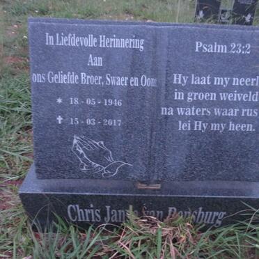 RENSBURG Chris, Janse van 1946-2017