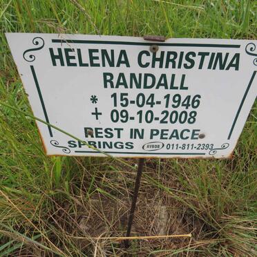 RANDALL Helena Christina 1946-2008