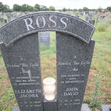 ROSS John David 1922-2006 & Elizabeth Jacoba 1930-2001