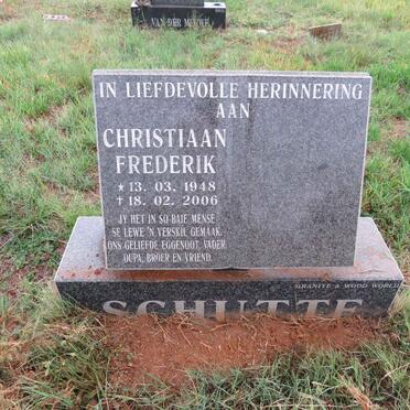 SCHUTTE Christiaan Frederik 1948-2006