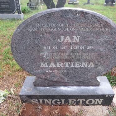 SINGLETON Jan 1947-2004 & Martiena 1955-