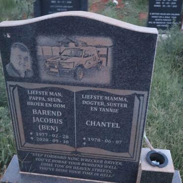 SINGLETON Barend Jacobus 1977-2020 & Chantel 1978-