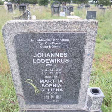 STEYN Johannes Lodewikus 1936-2016 & Martha Sophia Geliena 1939-2021
