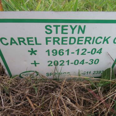 STEYN Carel Frederick C. 1961-2021