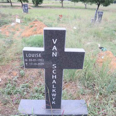 SCHALKWYK Louise, van 1953-2020