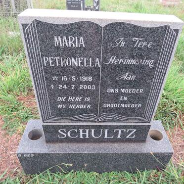 SCHULTZ Maria Petronella 1918-2003