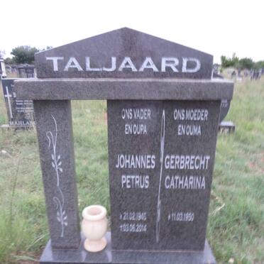 TALJAARD Johannes Petrus 1945-2014 & Gerbrecht Catharina 1950-
