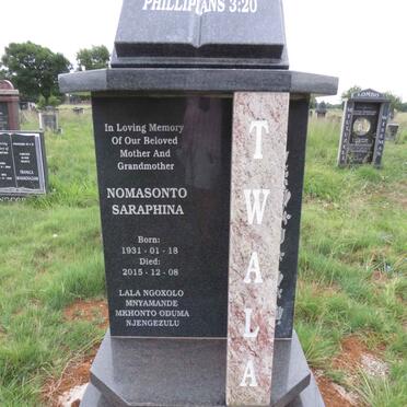 TWALA Nomasonto Saraphina 1931-2015