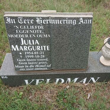 VELDMAN Julia Margurite 1954-1999