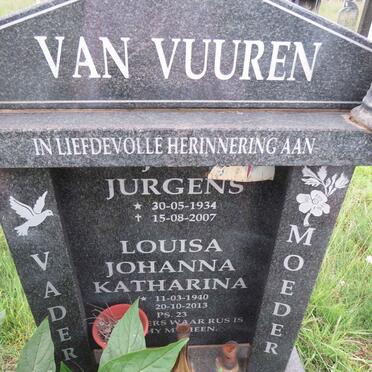 VUUREN Jan Jurgens, van 1934-2007 & Louisa Johanna Katharina 1940-2013