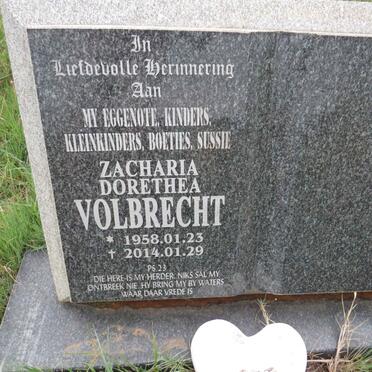 VOLBRECHT Zacharia Dorethea 1958-2014